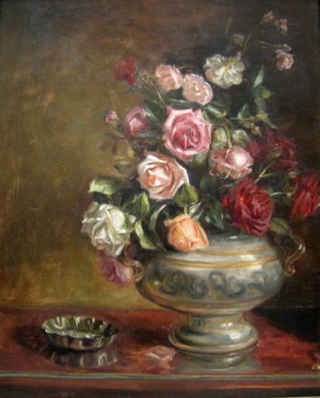 Fanny Inama von Sternegg, Stilleben mit Rosen